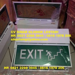 Lampu emergency exit tangga turun 10 watt